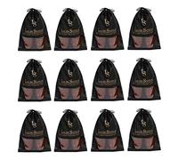 LOUIS STITCH Non-Woven Shoe Bag Travel Accessories Shoes Storage Cover Waterproof String Bag's Organizer Combo for Men Women Unisex, Black, Pack of 12 (Black See-thru), Travel Accessories