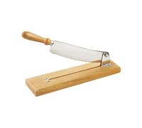 Louis Tellier Bread Slicer with Wood Plate, 25 cm Blade N7013