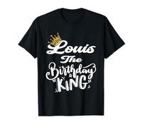 Louis The Birthday King Happy Birthday Shirt Men Boys Teens T-Shirt