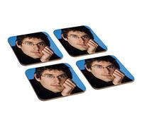 Louis Theroux Awkward 4 Piece Wooden Coaster Set