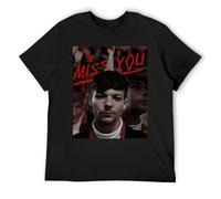 Louis Tomlinson Athletic Performance Tee Quick Dry Stretch Cotton Blend Short Sleeve Workout Shirt for Gym Black