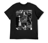 Louis Tomlinson Athletic Raglan Tee Contrast Sleeve Cotton Blend Short Sleeve Sport Shirt Black