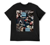 Louis Tomlinson Comfort Pocket Tee Washed Cotton Short Sleeve with Functional Chest Pocket Black