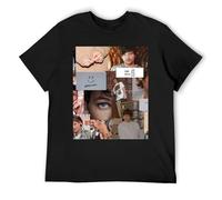 Louis Tomlinson Dropped Shoulder Street Relaxed Cotton Short Sleeve Fashion Tee Black