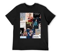 Louis Tomlinson Extended Fashion Tee Longline Cotton Short Sleeve Stylish Top Black