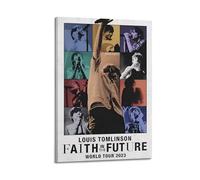 Louis Tomlinson Faith in The Future Frameless Canvas Mural Poster - Energetic Musicians Performing, Colorful Stage Lighting Poster Canvas Wall Art For Living Room Bedroom Gaming Room Office Posters 08