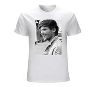 Louis Tomlinson Men White T-Shirt Print Unisex Cotton Tee Shirt S