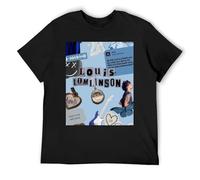 Louis Tomlinson Pun Humor Printed Tee Witty Saying Cotton Short Sleeve Funny Shirt Black