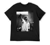 Louis Tomlinson Unisex Pocket Basic Classic Cotton Short Sleeve Shirt with Chest Pocket Black