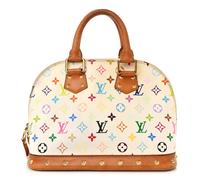 Louis Vuitton Alma PM Monogram Multicolor Coated Canvas Bag - White