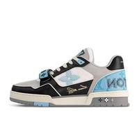 LOUIS VUITTON LV Trainer Sneakers 'Blue Monogram Black Grey' 1AC50W 7.5