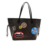Louis Vuitton Neverfull MM World Tour Monogram Coated Canvas Bag - Brown
