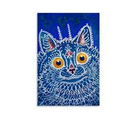 Louis Wain A Cat In The Gothic Style Poster Decorative Painting Print Picture Canvas Wall Art Bedroom Office Living Room Decoration 16x24inch(40x60cm)