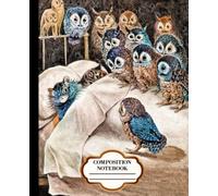 Louis Wain Cats and Owl Composition Notebook: Louis Wain Paintings, Louis Wain Cats Prints, Vintage Colorful Aesthetic College Ruled Illustration Cover