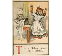 Louis Wain cats vintage notebook: T is a Tabby...