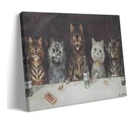 Louis Wain Painter Artwork - (Cat in Bar) Poster Poster Decorative Painting Print Picture Canvas Wall Art Bedroom Office Living Room Decoration 08x12inch(20x30cm)