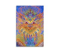 Louis Wain Works (Cat Kaleidoscope) Luxury Fine Art Printed Canvas Poster Hanging Art Wall Ornament 12x18inch(30x45cm)