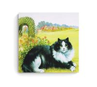 Louis Wain Works《The Young Coquette》Printing Posters Versatile Canvas Print Wall Art Paintings Home Decor for Living Room Bedroom 28x28inch(70x70cm)