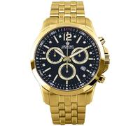 LOUIS XVI Athos le Grand 2.0 3500 - Diameter 48 mm - Men's Watch - Waterproof - Gold Strap - Black Dial with Diamonds - Calibre Ronda Z60