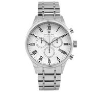 LOUIS XVI Danton 1505 - Diameter 44 mm - Men's Watch - Waterproof - Watch with Sapphire Glass - Silver Bracelet - White Dial - Swiss Quartz Movement