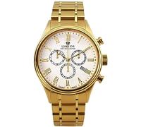 LOUIS XVI Danton Men's Watch Gold White Steel Strap Roman Numerals Chronograph Analogue Quartz Stainless Steel 1090, gold