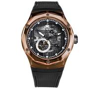 LOUIS XVI La Lumière 3883 Whisky Bronze - Diameter 45 mm - Men's Watch - Waterproof - Black Strap - K9 Glass Case - Automatic Watch