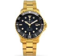 LOUIS XVI Mirabeau men's watch with steel strap, gold and black, super-LumiNova analogue automatic stainless steel 1401, Bracelet