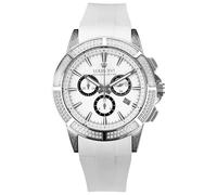 LOUIS XVI Majesté Iced Out 1137 - Diameter 43 mm - Men's Watch Silver - Waterproof - with Sapphire Glass - White Bracelet - White Dial - Swiss Quartz Movement