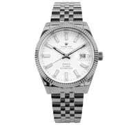LOUIS XVI Marquis Automatic 3022 - Diameter 41.5 mm - Men's Watch - Waterproof - Silver Strap - White Dial - Automatic Watch