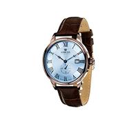 LOUIS XVI Men's Wristwatch Louis Charles Blue Swiss-Made Analogue Quartz Brown Leather 488