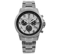 LOUIS XVI Palais Royale - Diameter 43 mm - Men's Watch - Waterproof - Watch with Sapphire Glass - Gold Silver - Dial Arabic Numbers - Swiss Quartz Movement, Silver Diamonds, Bracelet