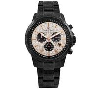 LOUIS XVI Palais Royale Iced - Diameter 43 mm - Men's Watch - Waterproof - with Sapphire Glass - Gold Silver Black - Dial CZ Diamonds - CH Quartz Movement
