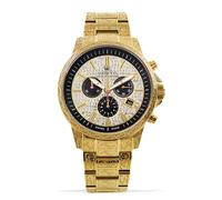 LOUIS XVI Palais Royale Iced - Diameter 43 mm - Men's Watch - Waterproof - with Sapphire Glass - Gold Silver Black - Dial CZ Diamonds - CH Quartz Movement
