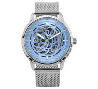 LOUIS XVI Paris 2.0 Automatic 2020 - Diameter 45 mm - Men's Watch - Waterproof - Skeleton Watch - Silver Strap - Blue Dial - Automatic Watch