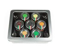 Louisa’s Honey Bee 7 Tinned Gift Set - 7 Award-Winning Italian Honeys in Mini 50g Jars with 2 Floral Spoons, Pure, Natural & Lab Tested. NON-GMO