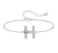 LOUISA SECRET Bracelets for Womens Girls 18K Gold Plated Initial Bracelets