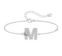 LOUISA SECRET Bracelets for Womens Girls 18K Gold Plated Initial Bracelets
