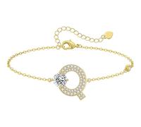 LOUISA SECRET Bracelets for Womens Girls 18K Gold Plated Initial Bracelets