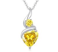 LOUISA SECRET Infinity Heart Necklaces for Women 925 Sterling Silver or Brass Plated with Rose Gold Birthstone Pendant,Jewellery Gifts for Women/Wife/Her Anniversary Birthday Mothers Day Christmas