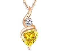 LOUISA SECRET Infinity Heart Necklaces for Women 925 Sterling Silver or Brass Plated with Rose Gold Birthstone Pendant,Jewellery Gifts for Women/Wife/Her Anniversary Birthday Mothers Day Christmas