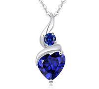 LOUISA SECRET Infinity Heart Necklaces for Women 925 Sterling Silver or Brass Plated with Rose Gold Birthstone Pendant,Jewellery Gifts for Women/Wife/Her Anniversary Birthday Mothers Day Christmas