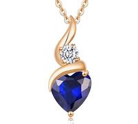 LOUISA SECRET Infinity Heart Necklaces for Women 925 Sterling Silver or Brass Plated with Rose Gold Birthstone Pendant,Jewellery Gifts for Women/Wife/Her Anniversary Birthday Mothers Day Christmas