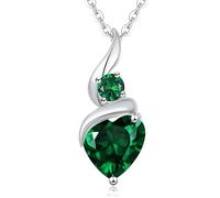 LOUISA SECRET Infinity Heart Necklaces for Women 925 Sterling Silver or Brass Plated with Rose Gold Birthstone Pendant,Jewellery Gifts for Women/Wife/Her Anniversary Birthday Mothers Day Christmas