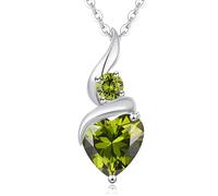 LOUISA SECRET Infinity Heart Necklaces for Women 925 Sterling Silver or Brass Plated with Rose Gold Birthstone Pendant,Jewellery Gifts for Women/Wife/Her Anniversary Birthday Mothers Day Christmas