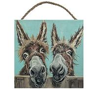 Louise Brown Double Trouble Wooden Wall Art, Multi-Colour, 20 x 20 cm