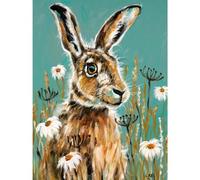 Louise Brown Watching Canvas Print (40cm x 30cm) (Green/Brown/White)