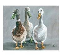Louise Brown WDC94259 "The Three Amigos" Canvas Print, Cotton, Multi-Colour, 3.20 x 40.00 x 50.00 cm