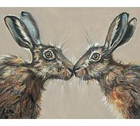 Louise Brown WDC94657 "The Kiss" Canvas Print, Cotton, Multi-Colour, 3.20 x 40.00 x 50.00 cm