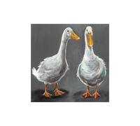 Louise Brown What´s Up Duck Print (30cm x 30cm) (Grey/White)