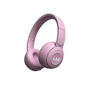 Louise & Mann Bluetooth Headphones Wireless, Wireless and Wired Headphones On-Ear Foldable, Soft Earmuffs, Volume Control with Microphone for iPhone, Tablet, PC (Pink)